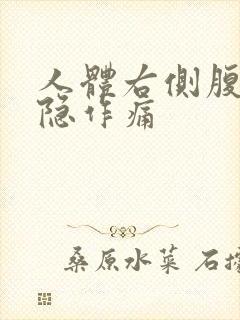 人体右侧腹部隐隐作痛