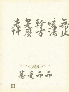 老是干咳无痰用什么方法止咳