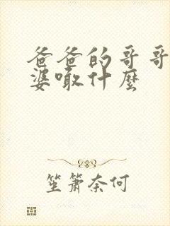 爸爸的哥哥的老婆喊什么封面