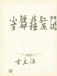 小腹疼肛门坠痛有哪种原因