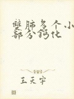 双肺多个小结节部分钙化