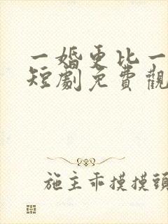 一婚更比一婚高短剧免费观看