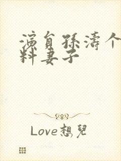 演员孙涛个人资料妻子