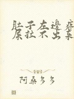 肚子左边疼想拉屎拉不出来怎么回事