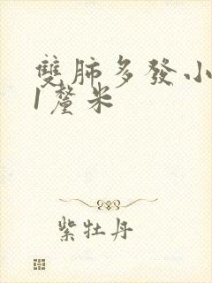 双肺多发小结节1厘米封面