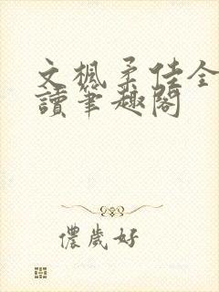 文枫柔佳全文阅读笔趣阁封面