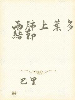 两肺上叶多发小结节封面