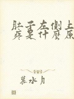 肚子左侧上腹部疼是什么原因女性