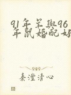 91年羊与96年鼠婚配好吗