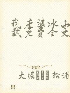 我老婆冰山女总裁免费全文阅读封面