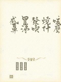 感冒发烧咳嗽流鼻涕吃什么药封面