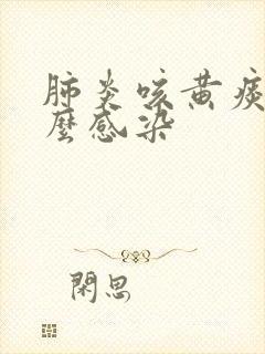 肺炎咳黄痰是什么感染