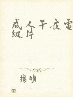 成人午夜电影一级片