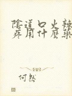 阴道口火辣辣的疼用什么药