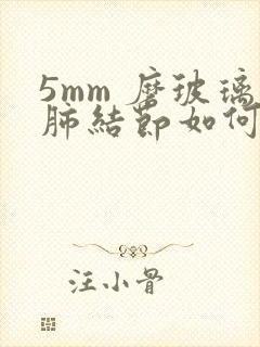 5mm 磨玻璃肺结节如何治疗封面