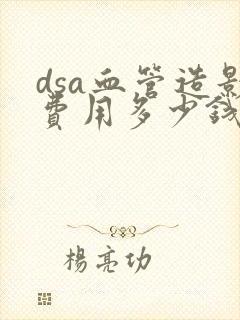 dsa血管造影费用多少钱