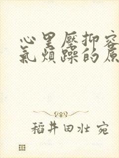 心里压抑容易生气烦躁的原因