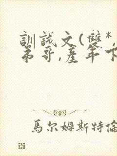 训诫文(双*,弟哥,产年下)小说封面