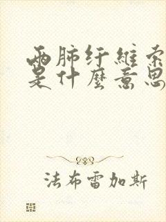 两肺纤维索条影是什么意思