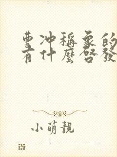 曹冲称象的故事有什么启发