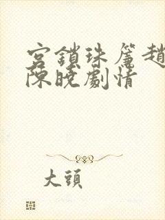 宫锁珠帘赵丽颖陈晓剧情