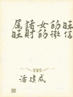 属猪女的旺运又旺财的微信名封面