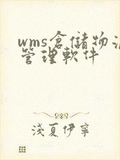 wms仓储物流管理软件