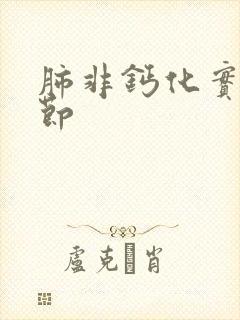 肺非钙化实性结节封面