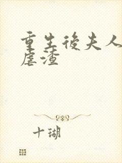 重生后夫人天天虐渣