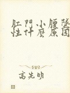 肛门小腹坠痛女性什么原因引起的