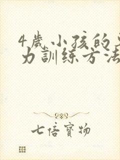 4岁小孩的专注力训练方法