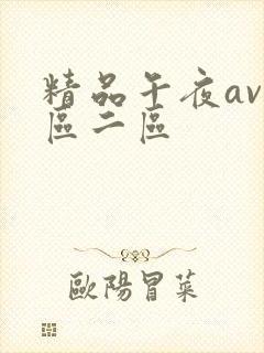 精品午夜av一区二区