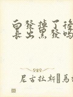 白发掉了后还能长出黑发吗