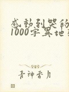 感动到哭的情书1000字异地恋