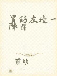 胃的左边一阵一阵痛