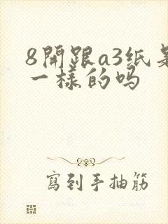 8开跟a3纸是一样的吗封面