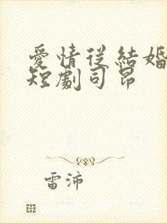 爱情从结婚开始短剧司昂