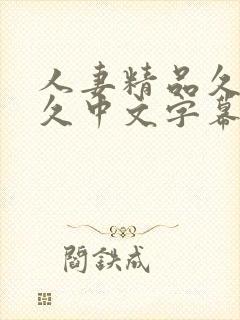 人妻精品久久久久中文字幕