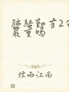 肺结节有2公分严重吗