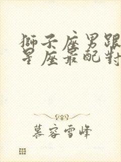 狮子座男跟什么星座最配对