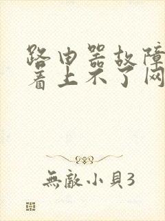 路由器故障灯亮着上不了网怎么办