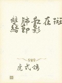 双肺散在斑片及结节影