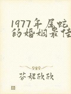 1977年属蛇的婚姻最佳配偶