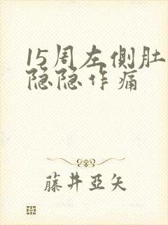 15周左侧肚子隐隐作痛封面