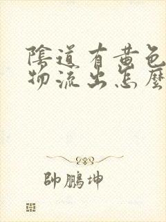 阴道有黄色分泌物流出怎么回事封面