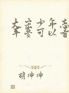 大宋少年志哪个平台可以看