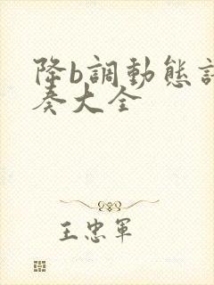 降b调动态谱伴奏大全