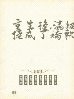 重生后,满级大佬成了娇软小可怜小说封面