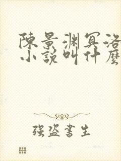 陈景渊冥洛原著小说叫什么名字