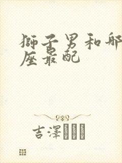 狮子男和哪个星座最配